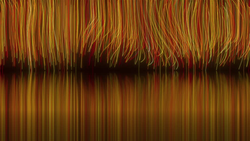 Rising and Falling Curved Streaks of Colors. Computer generated 3d render