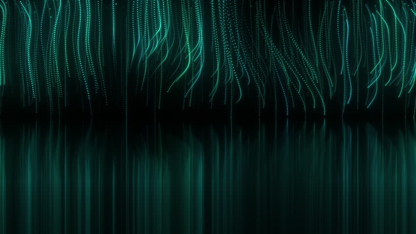 Rising and Falling Curved Streaks of Colors. Computer generated 3d render