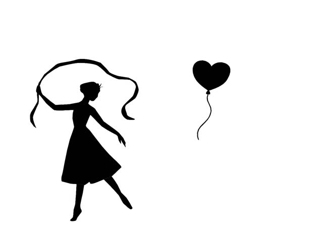 Ballet Dancing Silhouettes. Dance ballet silhouettes. Dancer woman people. Female ballerina recital silhouette. Loopable vector animation of ballerina silhouettes with props. Seamless dance motion.