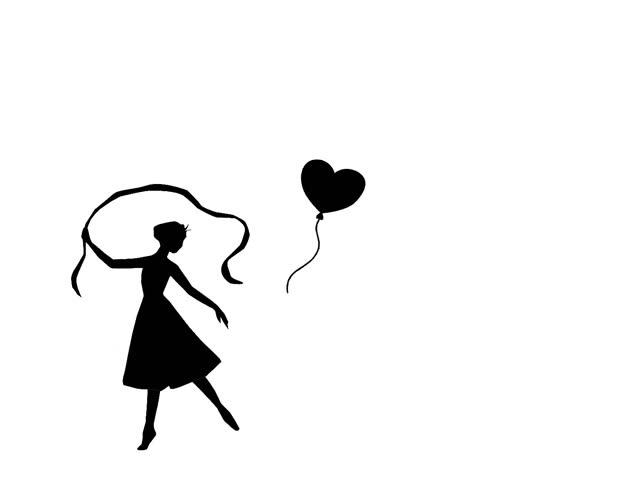 Ballet Dancing Silhouettes. Dance ballet silhouettes. Dancer woman people. Female ballerina recital silhouette. Loopable vector animation of ballerina silhouettes with props. Seamless dance motion.