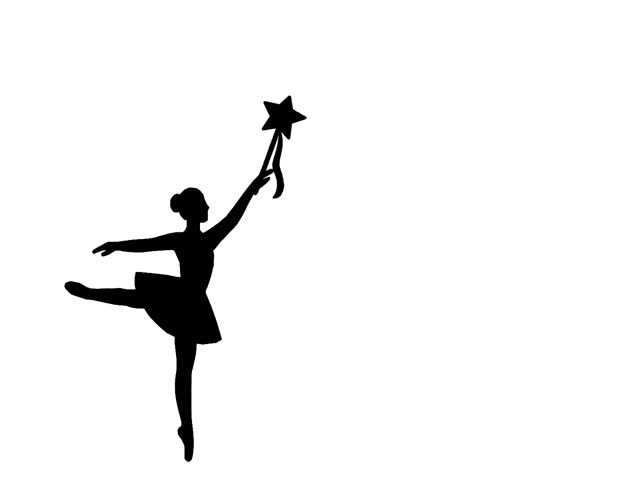 Ballet Dancing Silhouettes. Dance ballet silhouettes. Dancer woman people. Female ballerina recital silhouette. Loopable vector animation of ballerina silhouettes with props. Seamless dance motion.