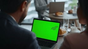Business people, video conference laptop green screen background meeting, online team discussion. Computer, virtual communication global webinar digital call technology. Chroma Key. isolated black - Powered by Shutterstock - Get 15% off with code: PIKWIZARD15