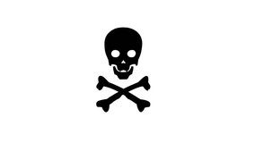 Dripping Black Skull and Crossbones Symbol Danger Warning Hazard Threat Concept Graphic - Powered by Shutterstock - Get 15% off with code: PIKWIZARD15