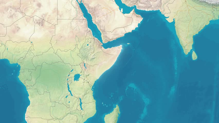 Zoom In On Stylized Map Somalia