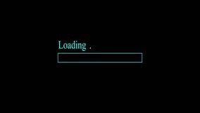 Cyan loading bar with pulsing dots on black background - Powered by Shutterstock - Get 15% off with code: PIKWIZARD15