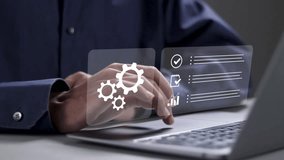 Automated software concept. RPA, Robotic process automation, Automated industrial technology with digital transformation, Business process optimization. - Powered by Shutterstock - Get 15% off with code: PIKWIZARD15