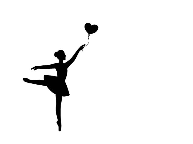 Ballet Dancing Silhouettes. Dance ballet silhouettes. Dancer woman people. Female ballerina recital silhouette. Loopable vector animation of ballerina silhouettes with props. Seamless dance motion.