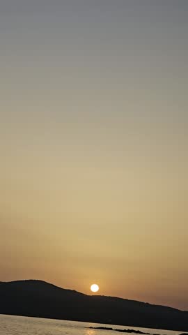 Sunset over Banana Beach on Skiathos Island, Greece