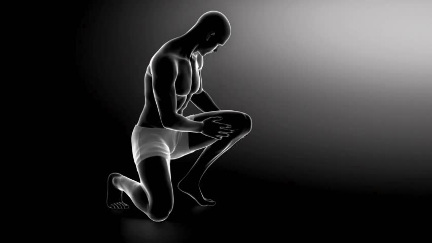 3D illustration of knee joint pain and arthritis, ideal for medical websites and presentations