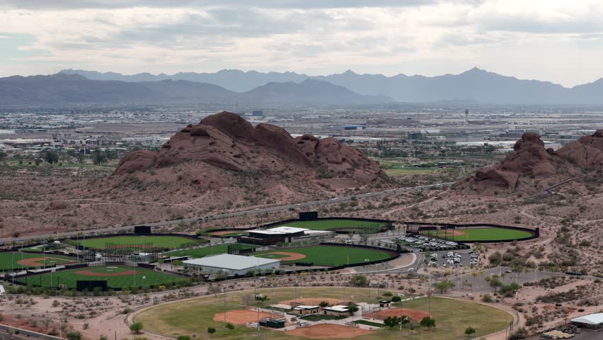 Drone Shot of Papago Baseball Sports Complex in Scottsdale, Arizona USA
