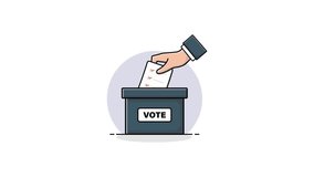 4k Hand Dropping Vote Card in Box. Vote Concept Animation Video - Powered by Shutterstock - Get 15% off with code: PIKWIZARD15