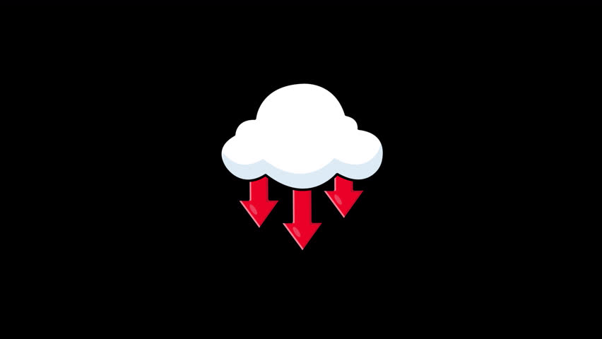 Animated Cloud with Arrow Video - Transparent