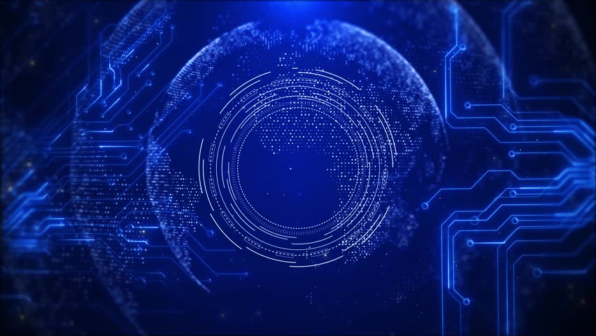 Digital high-tech hologram Technology Abstract futuristic tech design glowing innovation digital circles, lines. business solutions, data science AI modern tech, Futuristic circle hud interface screen