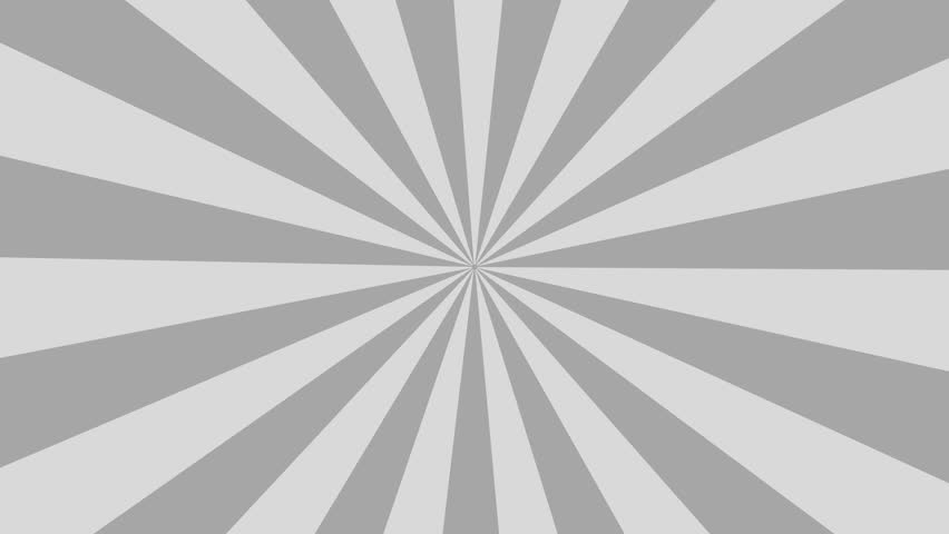 Rotating Sunburst Animation with Silver Color Retro Comic Style Background. 4k video