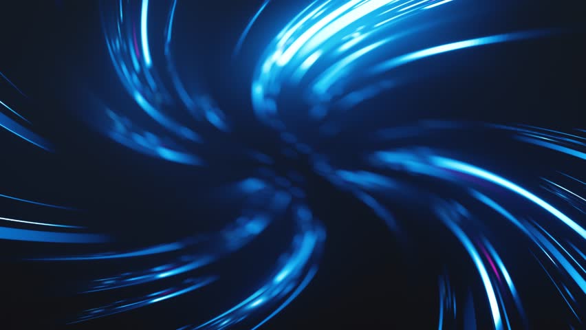 Futuristic Neon Tunnel Animation Background with AI-Inspired Glowing Lines. Abstract Digital Flow. Seamless Sci-fi Motion. Vivid Loop with Metaverse Tech High-Speed Energy Effects. Deep Dive Space 4K