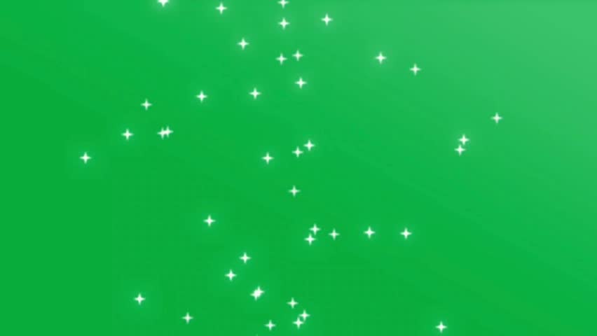 Twinkle star glitter sparkle, white cartoon, flat, vector, doodles style stars blinking. Star twinkling, sparkle star animation, light effect on transparent green background. 4k animation