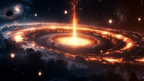 a very bright spiral galaxy, with a core that radiates intense light and energy into space - Powered by Shutterstock - Get 15% off with code: PIKWIZARD15