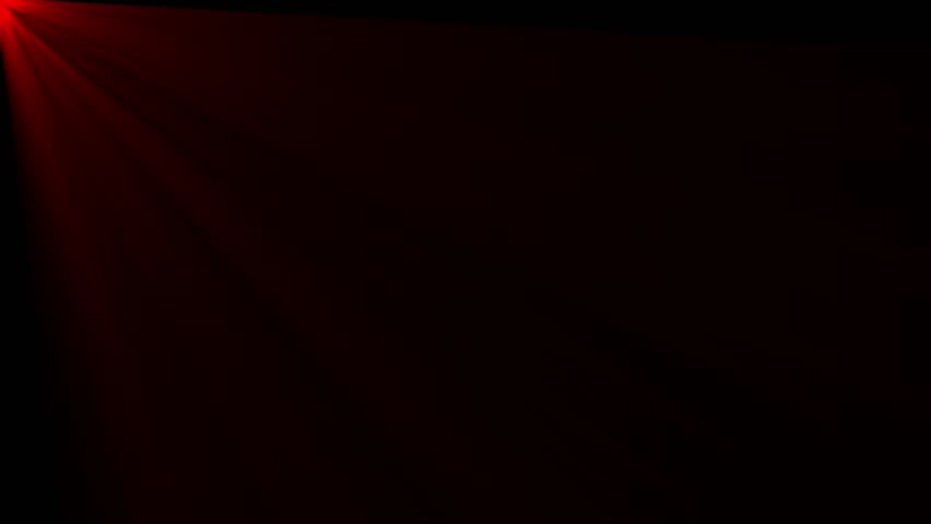 red lens flare, abstract light leak, cinematic background animation,animated red optical flare, volumetric light beam on dark background
