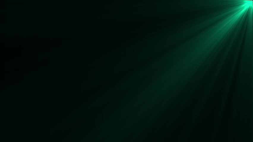 corner spotlight with volumetric light rays,cinematic corner light flare background loop,abstract teal light beams from top right.