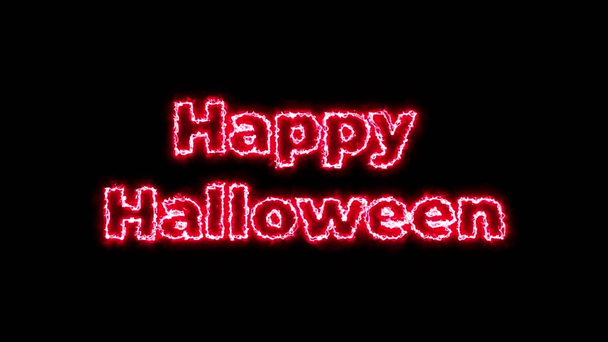 Spooky “Happy Halloween” text with pumpkins, bats, and eerie elements, perfect for festive designs and seasonal celebrations