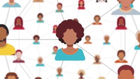 Network of diverse individuals, symbolizing connection, social interaction, and collaboration , concepts of networking, teamwork, diversity colorful loopable animation - Powered by Shutterstock - Get 15% off with code: PIKWIZARD15