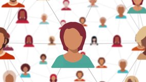 Network of diverse individuals, symbolizing connection, social interaction, and collaboration , concepts of networking, teamwork, diversity colorful loopable animation - Powered by Shutterstock - Get 15% off with code: PIKWIZARD15