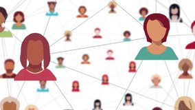 Network of diverse individuals, symbolizing connection, social interaction, and collaboration , concepts of networking, teamwork, diversity colorful loopable animation - Powered by Shutterstock - Get 15% off with code: PIKWIZARD15
