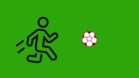 soccer player kicking ball abstract line art isolated on Green background futuristic. Graphic Design Animation for Sports Content Illustration and Educational Videos
 - Powered by Shutterstock - Get 15% off with code: PIKWIZARD15