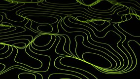 Bold neon green lines flow over a deep black background in this 3D topographic animation. Ideal for tech, gaming, sci-fi, and abstract design projects. - Powered by Shutterstock - Get 15% off with code: PIKWIZARD15