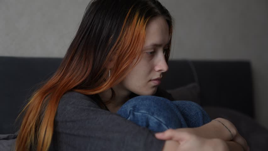 girl stress, women experiences, girl Girl alone, girl coping with depression, melancholy mood of a teenager, solitude in teenage life, deep silent sorrow, going through silent sadness, tears behind