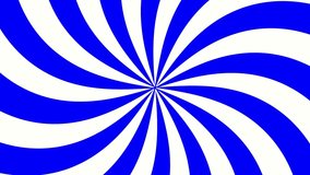 Rotating spiral animation with bold blue and white stripes. Ideal for dynamic visual effects or retro designs. - Powered by Shutterstock - Get 15% off with code: PIKWIZARD15