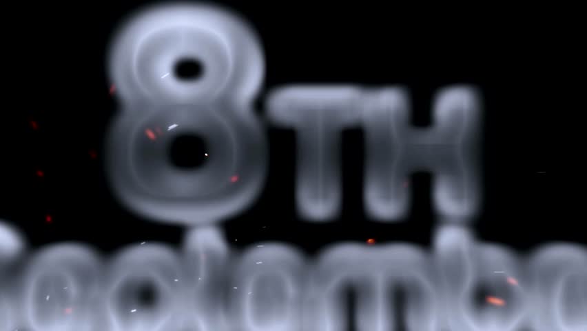 8th September, crafted from ethereal smoke and illuminated by subtle, glowing particles, creating a mystical and captivating visual on black. - Powered by Shutterstock - Get 15% off with code: PIKWIZARD15