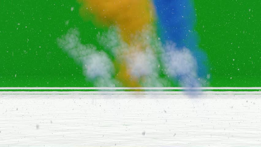 An abstract background featuring colorful smoke plumes and falling snow against a green screen backdrop, suitable for digital compositing and visual effects in various creative projects. - Powered by Shutterstock - Get 15% off with code: PIKWIZARD15
