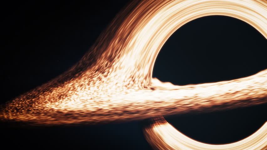 Cinematic Black Hole with Glowing Accretion Disk