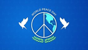 World Peace Day Celebration with Globe and Doves - Powered by Shutterstock - Get 15% off with code: PIKWIZARD15