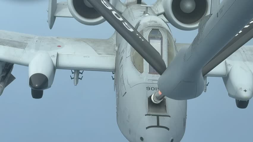 A-10 Warthog Aerial Refueling – Midair Combat Support Operation