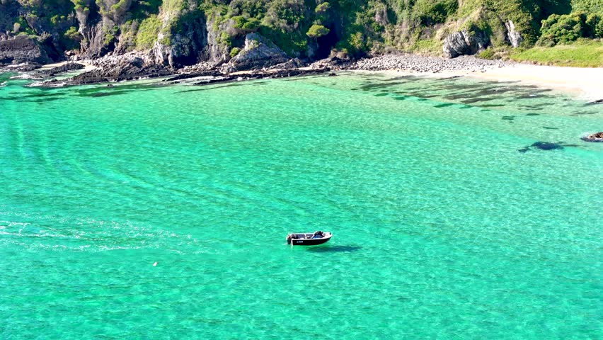 Drone footage of beautiful Seal Rocks in New South Wales