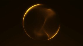 Golden Plasma Sphere Loop, Glowing Abstract Futuristic Energy Orb with Flowing Particles on Dark Background, 4K Seamless Animation for Tech, Sci-Fi and Digital Projects - Powered by Shutterstock - Get 15% off with code: PIKWIZARD15