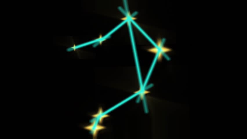 Libra zodiac animation with glowing constellation and refined line art. Ideal for astrology visuals, horoscope themes, mystical content, or elegant cosmic video backgrounds.