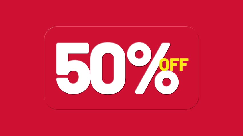 Dynamic Motion Graphic Video Showing Discount Offers from 10% to 90% Off – Animated Sale Percentages for Ecommerce, Marketing, and Promo Campaigns