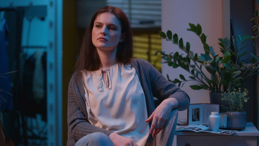 Caucasian woman depressed sad girl at night home drink pill medication drug vitamins healthcare painkiller therapy antidepressant stress health care sick female addicted tablets dose unwell insomnia