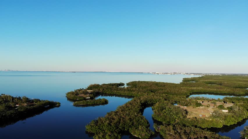 Tampa, Florida USA - Nov 02, 2024: Tampa Apollo Beach Simmons regional park landscape	