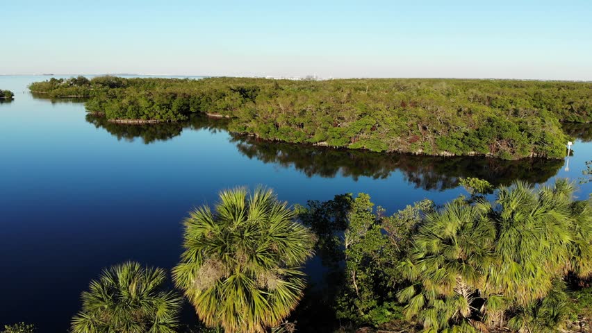 Tampa, Florida USA - Nov 02, 2024: Tampa Apollo Beach Eg Simmons regional park landscape	