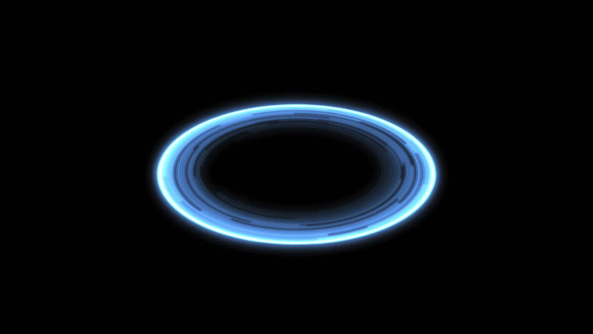 3D Circles Line Bold X60 Degrees Ripples S Blue Animation Loop