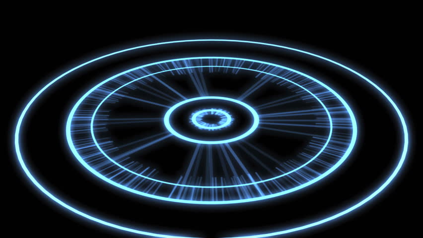 3D Spinning Wheel Audio Reactive X60 Degrees M Blue Animation Loop