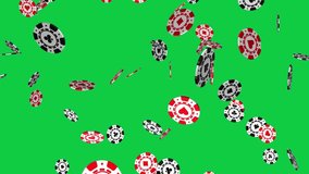 3d poker chips red and black falling on green casino gambling and game  4k animation - Powered by Shutterstock - Get 15% off with code: PIKWIZARD15