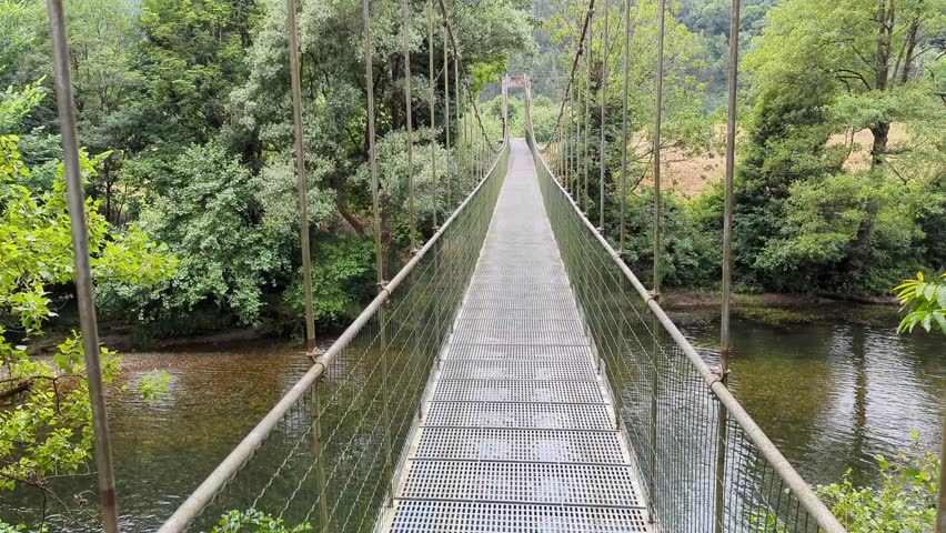 Narcea River near Puente Laneo, one of the last salmon rivers in southern Europe, Grado municipality Asturias, Spain