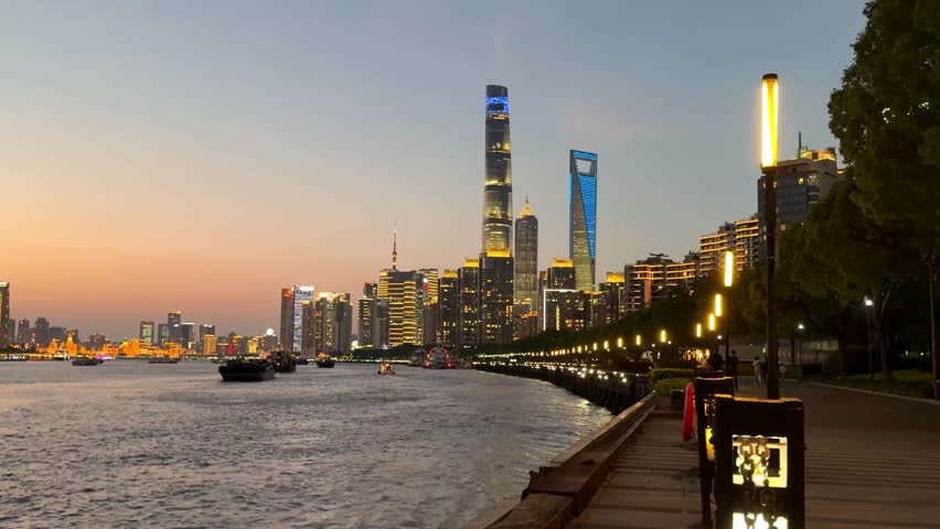 shanghai , China - 08 05 2025: Aerial view of the modern skyline and iconic landmarks in China’s largest city and global financial hub.