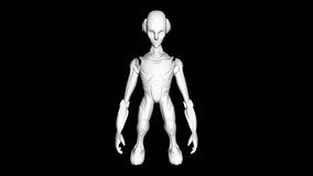 Futuristic Android Robot in Black Background 3D Rendering Technological Concept - Powered by Shutterstock - Get 15% off with code: PIKWIZARD15