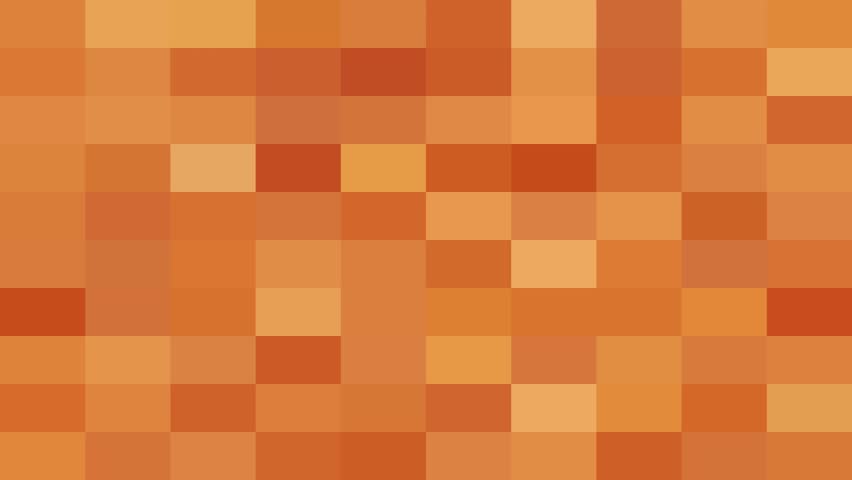 Orange yellow abstract geometric mosaic blocks animation background 4k seamless looping 